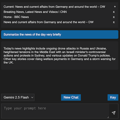 Gemini with Context sidebar Screenshot